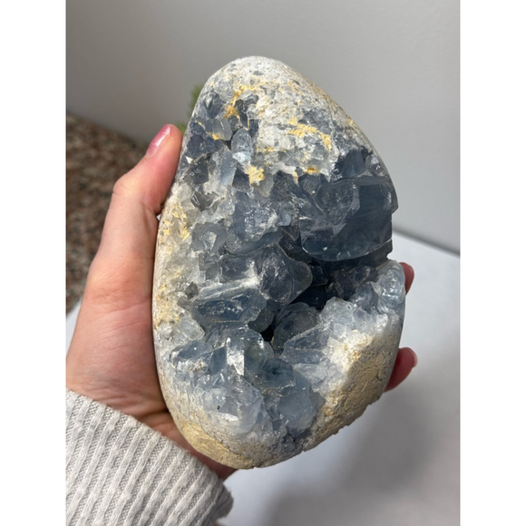 Over 3lb Celestite Freeform/Egg - Picture 6 of 8